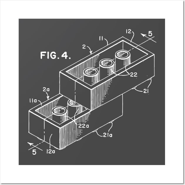 Lego Piece Patent Print 1958 Wall Art by MadebyDesign